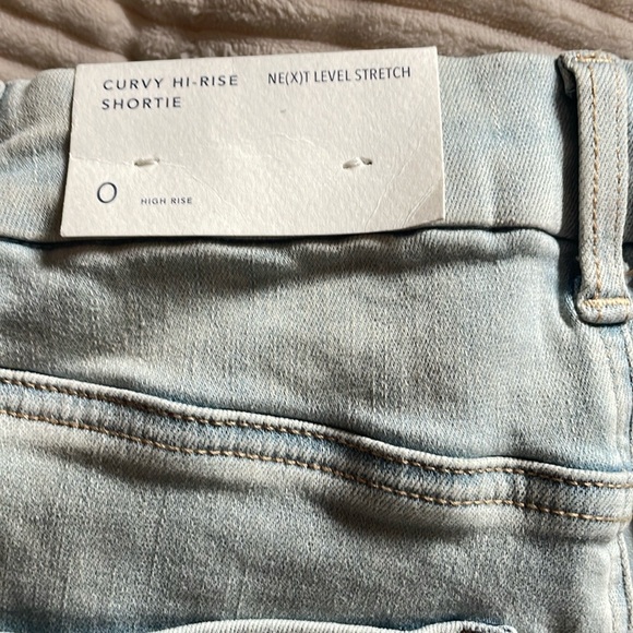 American Eagle Outfitters Blue Jean Shorts High-Waisted Trendy - Picture 6 of 9
